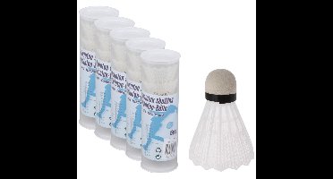 Witte Badminton shuttles - 25x stuks - kunststof - 7 cm - shuttles voor spel - sport - vakantie