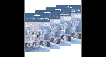 Zuignaphaakjes/ophanghaakjes - 32x stuks - transparant - kunststof