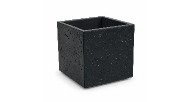 Bloembak Sierra 29x29x29cm zwart