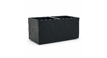 Bloembak Sierra 77x38x37cm zwart