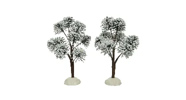 Boom sneeuw l13cm groen multi 2st