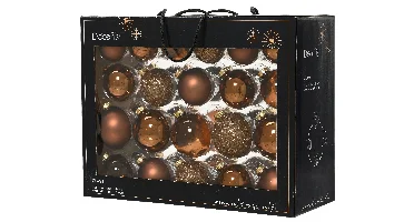 Kerstbalmix glas d7cm 42st espresso