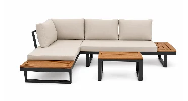 Loungeset Olympia Taupe Set 3 4 Personen Lounge Bank Stoel Tafel Buiten Tuin SenS-line