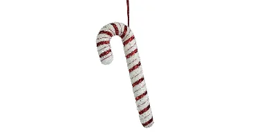 Orn.foam zuurstok l52cm rood/wt