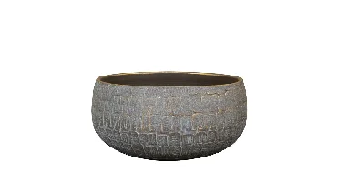 Schaal renzo d28h13cm shiny grey