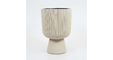 Vita bloempot Mika op voet 30 beige
