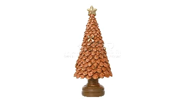 Kerstboompje Glitter Polystone Karamel 23cm