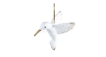 Kerstornament Kolibrie Vogel Wit 1st