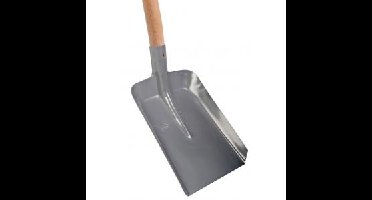 Stalschop 26 cm staal met slijtstrip en houten steel 130 cm