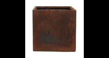 Ter Steege Static Cube vierkante plantenbak 43x43x43 cm roest