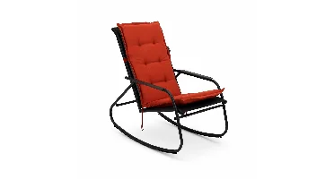 Noa rocking chair met rood zitkussen