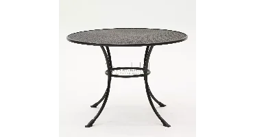 Tuintafel Antraciet Rond 105 cm Zwart Lichtmetaal Basic Strekmetaal Sow Shin Europe