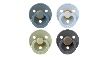 Fopspeen BIBS Colour Petrol/Sage/Baby Blue/Iron 0-6 mnd 4 st