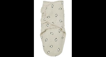 Inbakerdoek swaddle Meyco Penguin Sand 0-3mnd
