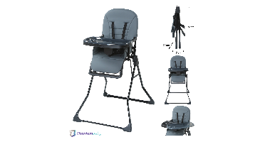 Kinderstoel Titanium Baby Solid Bistro Charcoal Grey