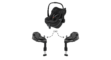 Set | Autostoel Maxi-Cosi Pebble Slide Pro Onyx Black met 2x Isofixbase Familyfix Slide Pro