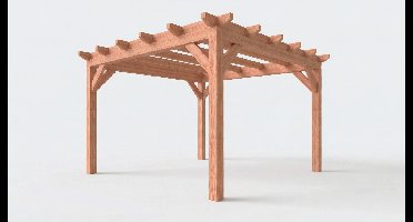 Bouwpakket overkapping 410,5x410,5 cm fijnbezaagd Douglas