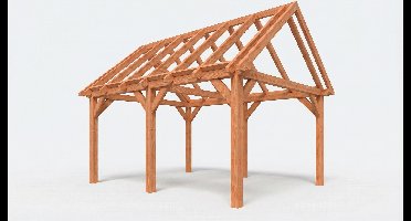Bouwpakket zadeldak 531x410,5 cm fijnbezaagd Douglas