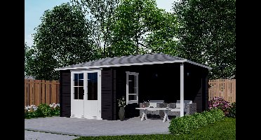Interflex 3030Z Blokhut 576x300 cm 40 mm vuren exterieur gecoat
