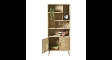 Vakkenkast Java met deuren - bruin - 170x70x33.5 cm