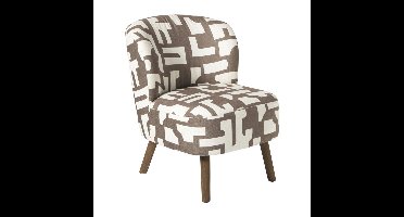 Fauteuil japandi - beige - 69x66x56 cm