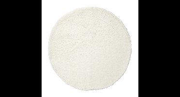 Vloerkleed fluffy rond - wit - ø120 cm