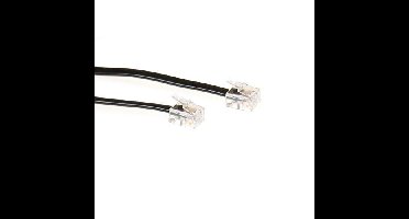 ACT RJ11 Telefoonkabel 1m M/M zwart