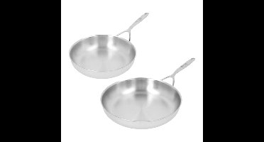 Demeyere 5-Plus Koekenpannenset RVS, 24 en 28 cm - 5-Plus - Demeyere