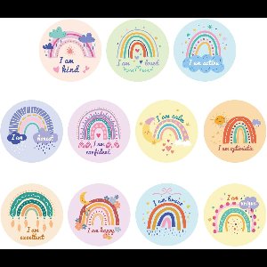 55 stuks motiverende klasdecoraties, 15 cm positieve spreuken accenten bevestigingsstation berichtenbordset positief prikbord voor school thuis leraar muurbenodigdheden