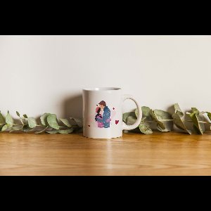 Smartphonica Mok met kussend koppel opdruk - Geschikt als Valentijnsdag cadeau - liefde