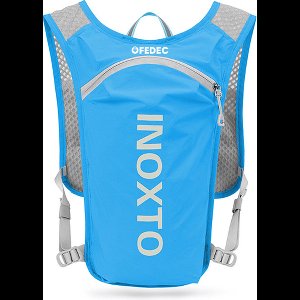 FEDEC Hardloopvest - Hardlooprugzak - Waterdicht - Reflecterend - Blauw - 5 Liter - 140 gram