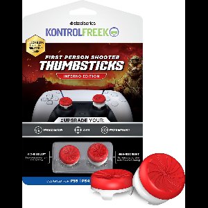 KontrolFreek FPS Inferno Thumbsticks - Rood/Wit (PS5/PS4)