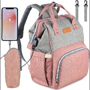 Multifunctionele luiertas voor onderweg met USB-aansluiting en grote capaciteit, lichtgewicht en waterdicht