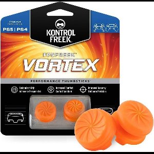 KontrolFreek FPS Freek Vortex voor Playstation 4 (PS4) & Playstation 5 (PS5) Controller | Performance Thumbsticks | 1 High-Rise Convex, 1 Mid-Rise Concave | Oranje