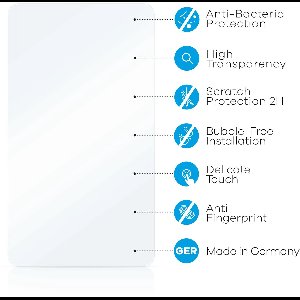 upscreen - Screenprotector voor HP 19k - Folie Beschermfolie transparant antibacterieel