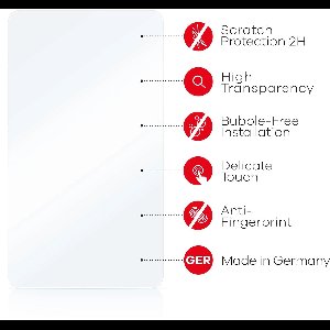 upscreen - Screenprotector voor Iiyama ProLite T1932MSC-W5AG - Folie Beschermfolie transparant