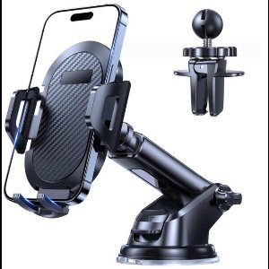 Autotelefoonhouder, 3-in-1 autotelefoonhouder met zuignap en ventilatierooster, universele autotelefoonhouder, compatibel met alle smartphones.