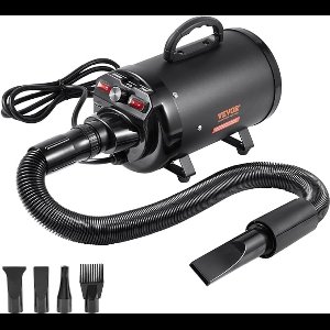 Professionele Hondenföhn – Waterblazer – voor Honden – Krachtige Droogventilator Hondenverzorging – Elastische Slang – Haardroger voor Huisdieren – 2000W - Zwart