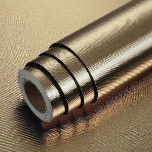 LACHEERY Meubelfolie goud zelfklevend metallic plakfolie meubels vintage goud brons 40 cm x 200 cm zelfklevend behang bronzen folie keukenblad keukenfolie zelfklevende kasten afwasbaar