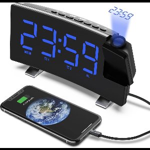 Solacis Wekkerradio Met Projectie - Wekkerradio - Digitale wekker - Wekkerradio kinderen - Wekker met projectie op plafond - Must have!