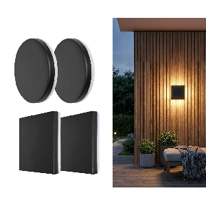 Aluminium Buitenlamp Plat Inclusief LED Lichtbron - Vandaag 1+1 GRATIS! ...