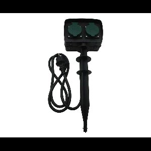 Tuincontactdoos Op Spies Met Timer 1,5 M - Voor Automatische Verlichting In ...