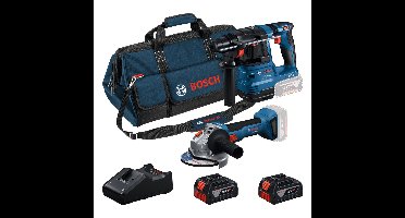 Bosch Professional Accu combiset 2-delig (GBH 18V-22 + GWS 18V-8) 18V 4.0Ah in tas - 0615V0003C