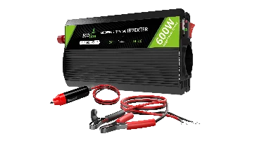 EcoLine - Omvormer 24V Naar 220V/230V sigarettenaansteker - 600w Vermogen 1200w piek - Gemodificeerde Sinus - Spanningomvormer - vrachtwagenlader - stopcontact