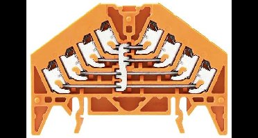 Weidmüller 1301630000 Verdeelblok Push-In-klem, Steekaansluiting Oranje 20 stuk(s)