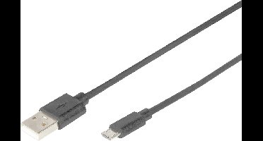 Digitus AK-300127-018-S USB-kabel USB 2.0 USB-A stekker, USB-micro-B stekker 1.80 m Zwart