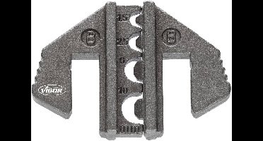 Vigor V2499-B Krimpinzetstuk Ongeïsoleerde, gesloten kabelschoenen 1.5 tot 10 mm²