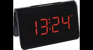 TFA Dostmann 60.2543.05 Wekker Zendergestuurd Zwart Alarmtijden 1 Groot display