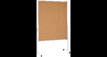 magnetoplan Presentatiebord 2111124 (l x b x h) 1730.00 x 1200 x 1500 mm Kurk Bruin Tweezijdig te gebruiken, Incl. rollen, Prikbord 2111124