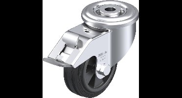 Blickle LER-VPP 80G-FI Zwenkwiel met rem Wieldiameter: 80 mm Draagvermogen (max.): 50 kg 1 stuk(s)